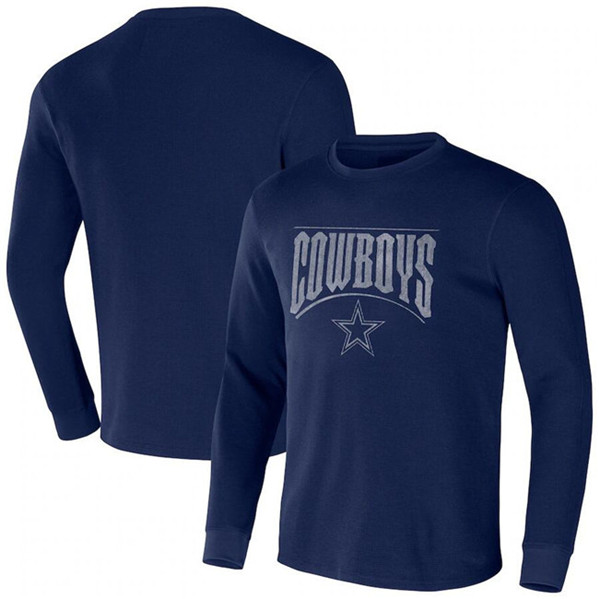 Men's Dallas Cowboys X Darius Rucker Collection Navy Long Sleeve Thermal T-Shirt
